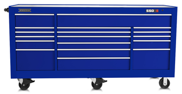 Proto® 550S 88" Workstation - 20 Drawer, Gloss Blue - Americas Industrial Supply