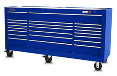 Proto® 550S 88" Workstation - 22 Drawer, Gloss Blue - Americas Industrial Supply