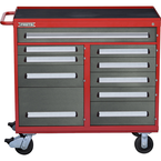 Proto® 560S 45" Workstation- 10 Drawer- Safety Red & Gray - Americas Industrial Supply