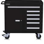 Proto® 560S 45" Workstaion- 6 Drawer & 1 Shelf- Gloss Black - Americas Industrial Supply