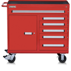 Proto® 560S 45" Workstation- 6 Drawer & 1 Shelf- Gloss Red - Americas Industrial Supply