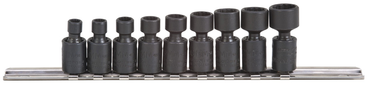 Proto® 1/4" Drive 9 Piece Metric Universal Impact Socket Set - 12 Point - Americas Industrial Supply