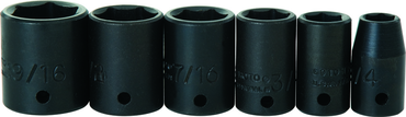 Proto® 1/4" Drive 6 Piece Impact Socket Set - 6 Point - Americas Industrial Supply