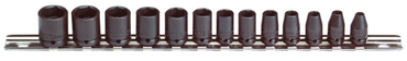 Proto® 1/4" Drive 13 Piece Metric Impact Socket Set - 6 Point - Americas Industrial Supply