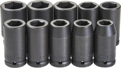 Proto® 3/4" Drive 10 Piece Impact Socket Set - 6 Point - Americas Industrial Supply