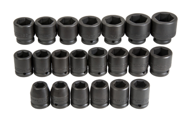 Proto® 3/4" Drive 21 Piece Metric Impact Socket Set - 6 Point - Americas Industrial Supply