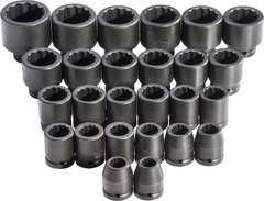 Proto® 3/4" Drive 26 Piece Metric Impact Socket Set - 12 Point - Americas Industrial Supply