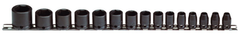 Proto® 3/8" Drive 15 Piece Impact Socket Set - 6 Point - Americas Industrial Supply