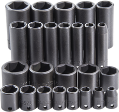 Proto® 3/8" Drive 25 Piece Impact Socket Set - 6 Point - Americas Industrial Supply