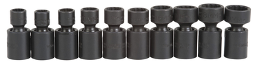 Proto® 3/8" Drive 10 Piece Metric Universal Impact Socket Set - 12 Point - Americas Industrial Supply