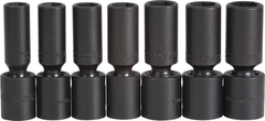 Proto® 1/2" Drive 7 Piece Deep Metric Universal Impact Socket Set - 6 Point - Americas Industrial Supply