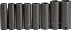 Proto® 1/2" Drive 8 Piece Deep Impact Socket Set - 6 Point - Americas Industrial Supply