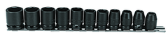 Proto® 3/8" Drive 11 Piece Metric Impact Socket Set - 6 Point - Americas Industrial Supply