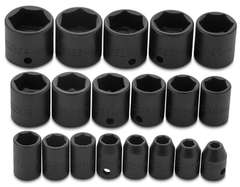 Proto® 3/8" Drive 19 Piece Metric Impact Socket Set - 6 Point - Americas Industrial Supply