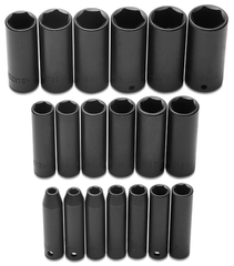 Proto® 3/8" Drive 19 Piece Metric Deep Impact Socket Set - 6 Point - Americas Industrial Supply