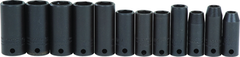 Proto® 3/8" Drive 12 Piece Metric Thin Wall Deep Impact Socket Set - 6 Point - Americas Industrial Supply