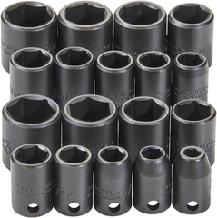 Proto® 3/8" Drive 18 Piece Universal Impact Socket Set - 6 Point - Americas Industrial Supply
