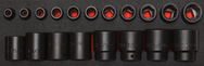Proto® Foamed 1/2" Drive 19 Piece Impact Socket Set - Black Oxide - 6 Point - Americas Industrial Supply