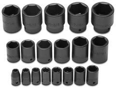 Proto® 1/2" Drive 19 Piece Impact Socket Set - 6 Point - Americas Industrial Supply