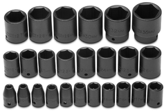 Proto® 1/2" Drive 25 Piece Metric Impact Socket Set - 6 Point - Americas Industrial Supply