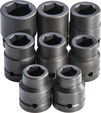 Proto® 1" Drive 8 Piece Impact Socket Set - 6 Point - Americas Industrial Supply
