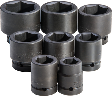 Proto® 1" Drive 8 Piece Impact Socket Set - 6 Point - Americas Industrial Supply
