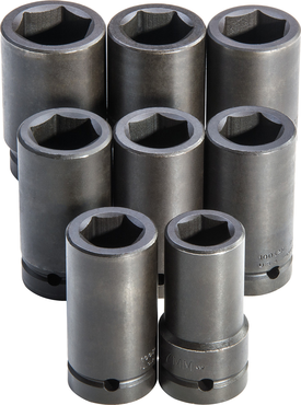 Proto® 1" Drive 8 Piece Deep Metric Impact Socket Set - 6 Point - Americas Industrial Supply