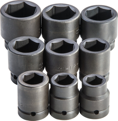 Proto® 1" Drive 9 Piece Impact Socket Set - 6 Point - Americas Industrial Supply
