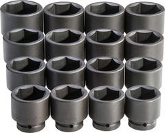 Proto® 1" Drive 16 Piece Impact Socket Set - 6 Point - Americas Industrial Supply