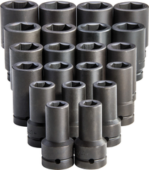 Proto® 1" Drive 21 Piece Deep Impact Socket Set - 6 Point - Americas Industrial Supply