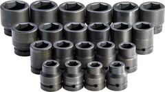 Proto® 1" Drive 21 Piece Impact Socket Set - 6 Point - Americas Industrial Supply