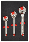 Proto® Foamed 3 Piece Adjustable Wrench Set -Satin - Americas Industrial Supply