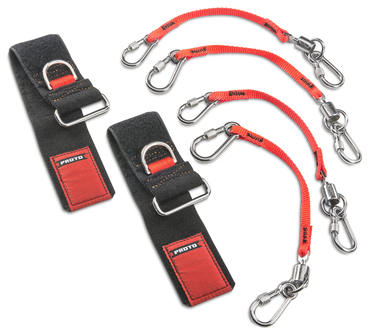 Proto® Tethering D-Ring Wrist Strap System with (2) JWS-DR and (4) JLANWR6LB - Americas Industrial Supply