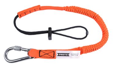 Proto® Elastic Lanyard With Screw Gate Carabiner - 15 lb. - Americas Industrial Supply