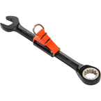 Proto® Tether-Ready Black Chrome Combination Non-Reversible Ratcheting Wrench 7/16" - Spline - Americas Industrial Supply