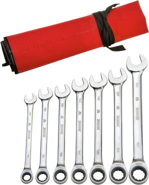 Proto® 7 Piece Full Polish Metric Ratcheting Wrench Set - 12 Point - Americas Industrial Supply