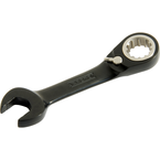 Proto® Black Chrome Combination Stubby Reversible Ratcheting Wrench 9/16" - Spline - Americas Industrial Supply