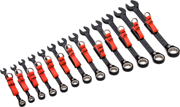 Proto® Tether-Ready 13 Piece Black Chrome Reversible Combination Ratcheting Wrench Set - Spline - Americas Industrial Supply