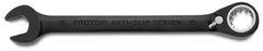 Proto® Black Chrome Combination Reversible Ratcheting Wrench 15 mm - Spline - Americas Industrial Supply