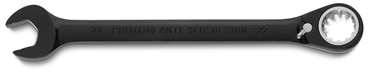 Proto® Black Chrome Combination Reversible Ratcheting Wrench 22 mm - Spline - Americas Industrial Supply