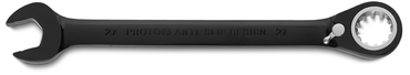 Proto® Black Chrome Combination Reversible Ratcheting Wrench 27 mm - Spline - Americas Industrial Supply