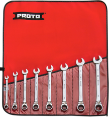 Proto® 8 Piece Full Polish Metric Ratcheting Wrench Set - 12 Point - Americas Industrial Supply