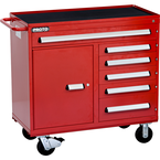 Proto® 460 Series 45" Workstation - 6 Drawer & 1 Shelf, Red - Americas Industrial Supply