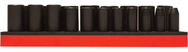 Proto® Foamed 1/2" Drive 19 Piece Deep Impact Socket Set - Black Oxide - 6 Point - Americas Industrial Supply