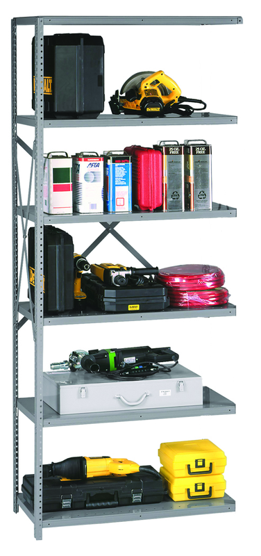 48 x 24 x 87" - 22 Gauge - Heavy Duty Industrial Shelving Adder Unit - Americas Industrial Supply