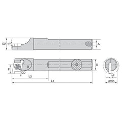 CSMI187250R WG STEEL GROOVING THREADING BAR - Exact Industrial Supply