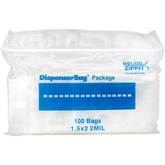 1.5″ × 2″ 2-MIL Clear Reloc Zippit Zipper Bags, Sold per Case of 1000 (10 boxes of 100 per case)