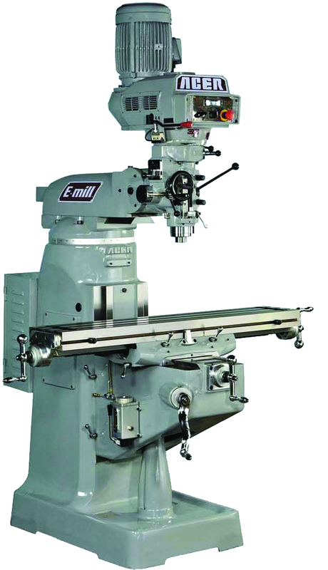 Electronic Variable Speed Vertical Mill UL - R-8 Spindle - 9 x 49'' Table Size - 3HP - 3PH - 220V Motor - Americas Industrial Supply