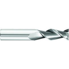 3/8 x 3/8 x 1 x 2-1/2 OAL Square 2 Flute Carbide End Mill for Aluminum - Round Shank- Uncoated - Americas Industrial Supply