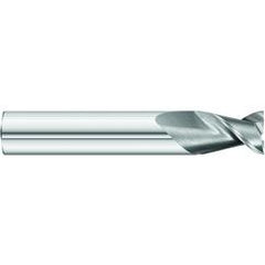 1/2 x 1/2 x 3/4 x 3 OAL Square 2 Flute Carbide End Mill for Aluminum - Round Shank- Uncoated - Americas Industrial Supply